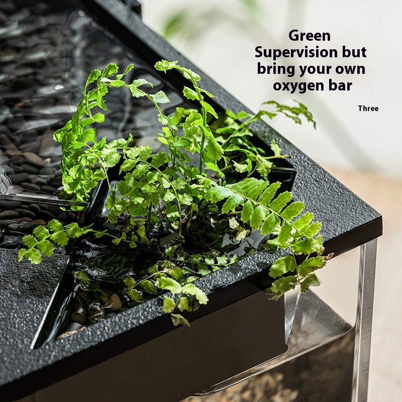 Acrylic Filter Circularly Heating Lighting Integrated Lazy Aquarium - Image 2
