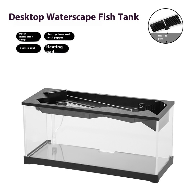 Acrylic Filter Circularly Heating Lighting Integrated Lazy Aquarium - Image 9