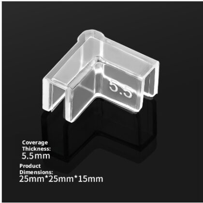 Transparent fish tank corner protectors-suitable for 5.5mm-1 pack