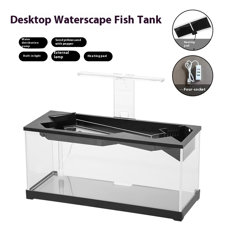 Acrylic Filter Circularly Heating Lighting Integrated Lazy Aquarium - Image 10