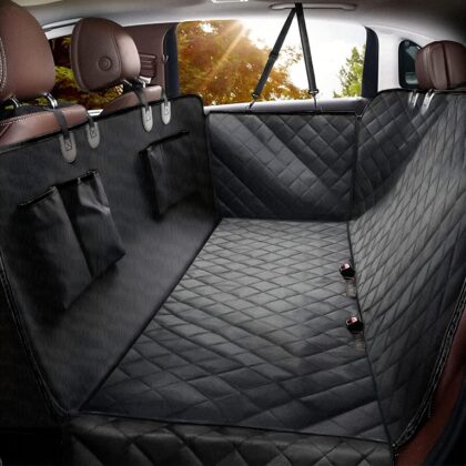 Dog Car Seat Cover For Back Seat, Waterproof Scratch Proof Nonslip Seat Cover,Duty Scratch Soft Dog Hammock For Car For Cars Trucks And SUVs Black